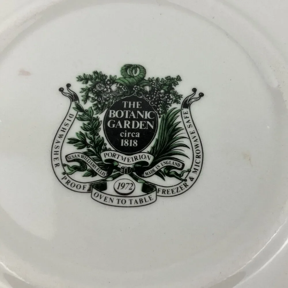Vintage Portmeirion Botanic Garden Porcelain Oval Platter Bowl Flower